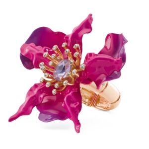 Betsey Johnson Orchid Cocktail Ring